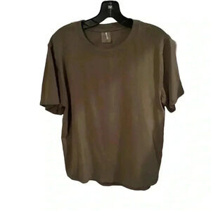 CALIA Women’s Top Tee Shirt Size Medium Short Sleeve Crew Neck  Taupe